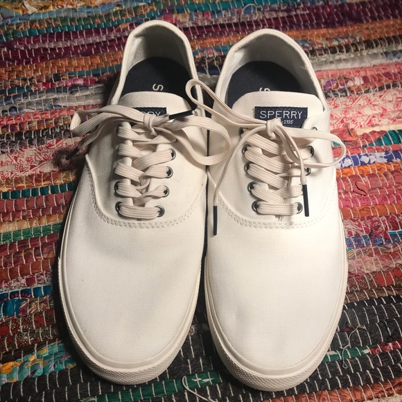 sperry top sider white canvas